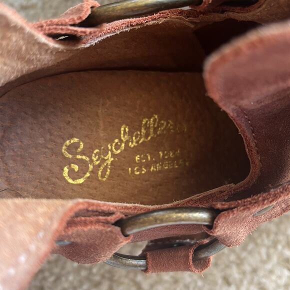 Seychelles Impossible Suede Cognac Bootie - Picture 10 of 11